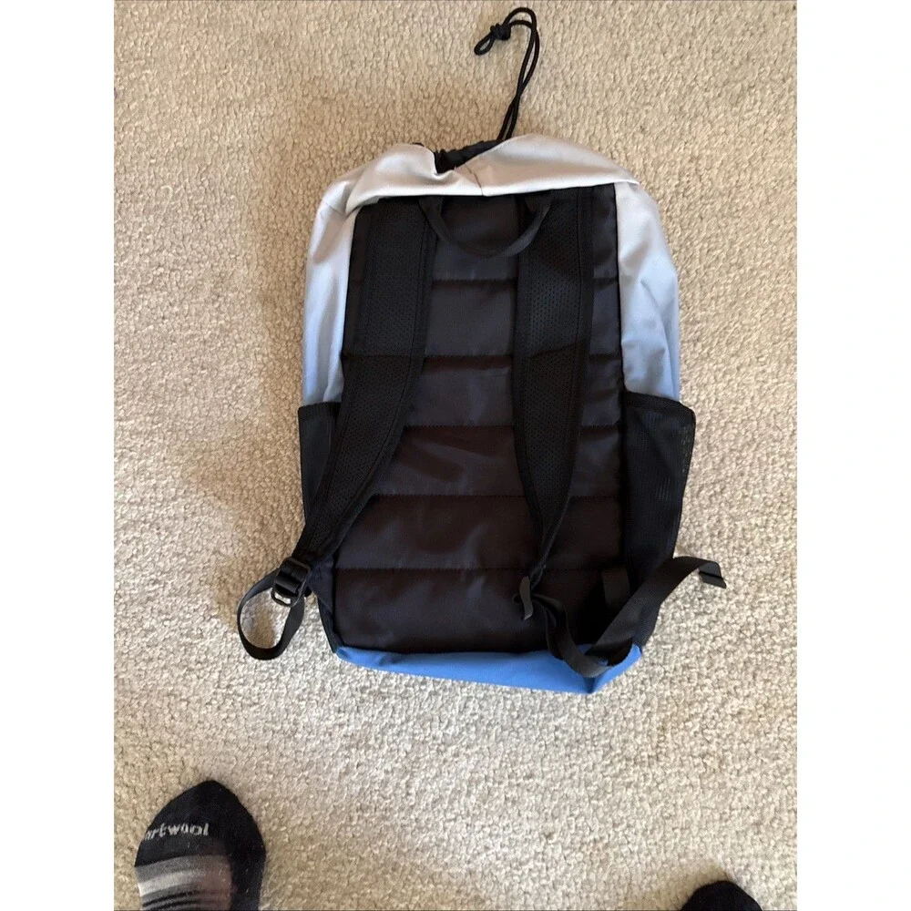 Hoka One Blue One Time To Fly Drawstring Backpack Shoe Bag Lightweight